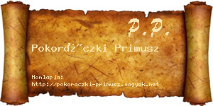 Pokoráczki Primusz névjegykártya